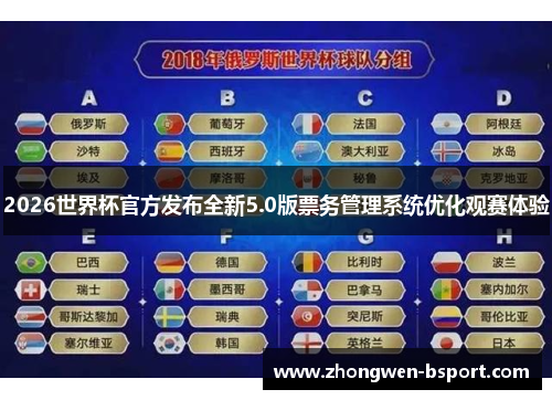 2026世界杯官方发布全新5.0版票务管理系统优化观赛体验